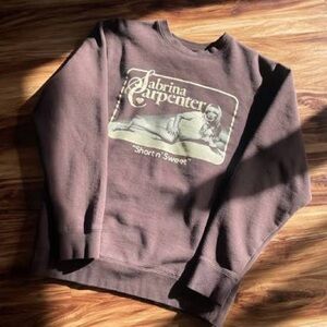 Sabrina Carpenter Short ‘n Sweet Tour Brown Crewneck